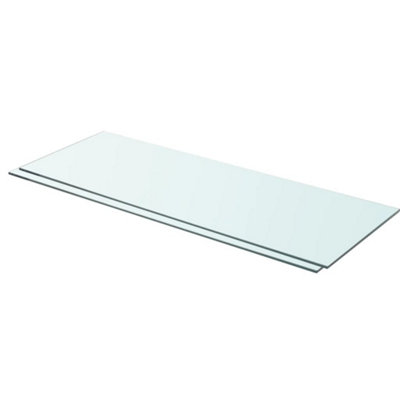 B&Q -  Shelves 2 Pcs Panel Glass Clear 80X30 Cm