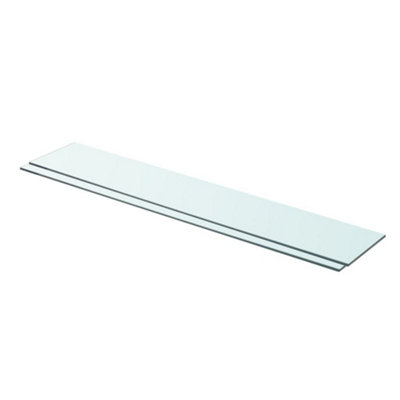 B&Q -  Shelves 2 Pcs Panel Glass Clear 90X15 Cm