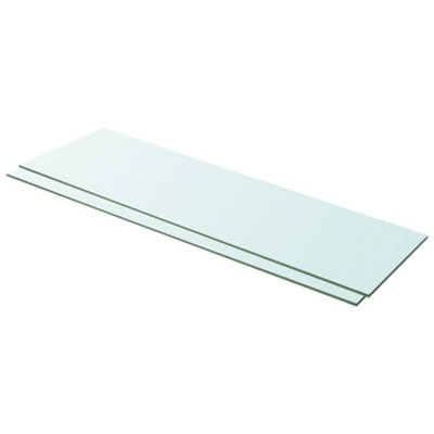 B&Q -  Shelves 2 Pcs Panel Glass Clear 100X30 Cm