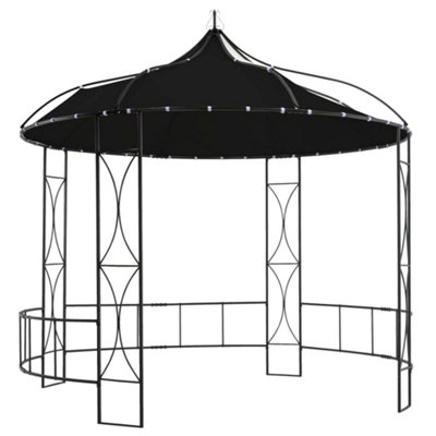B&Q -  Gazebo 300X290 Cm Anthracite Round