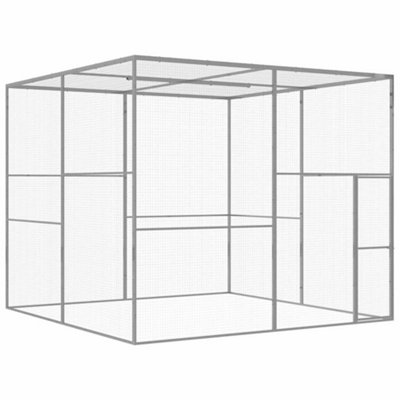 Vidaxl Cat Cage 3X3X2.5 M Galvanised Steel from B&Q