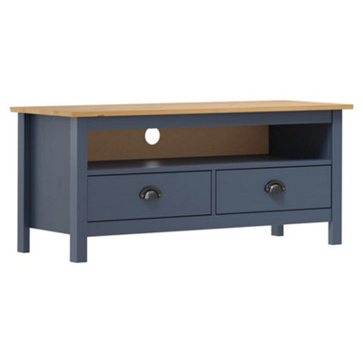 B&Q -  Tv Cabinet Hill Grey 110X40X47 Cm Solid Pine Wood
