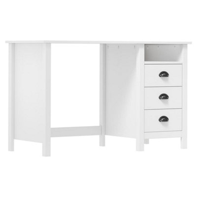 Vidaxl Desk Hill With 3 Drawers 120X50X74 Cm Solid Pine Wood from B&Q