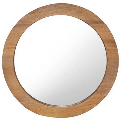 B&Q -  Wall Mirror 60 Cm Teak Round