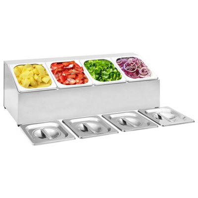 B&Q -  Gastronorm Container Holder With 4 Gn 1/6 Pan Stainless Steel