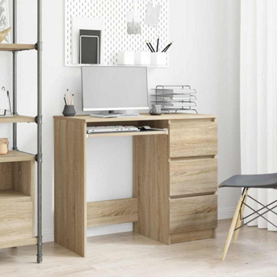 Vidaxl Desk Sonoma Oak 90X45x76 Cm Engineered Wood