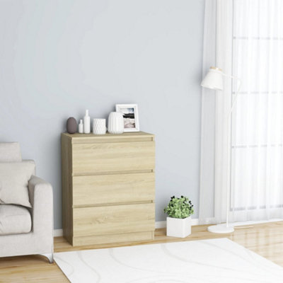 B&Q -  Sideboard Sonoma Oak 60X35X76 Cm Engineered Wood