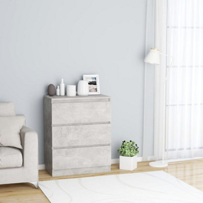 Vidaxl Grey Sideboard Concrete 60X35x76 Cm Engineered Wood Size 3