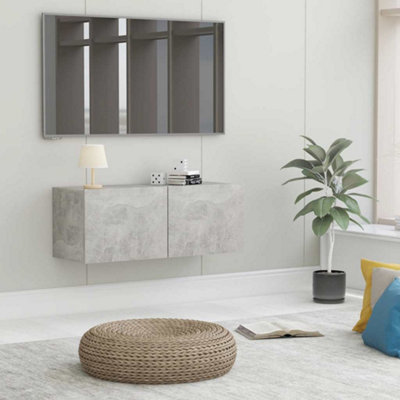 Vidaxl Tv Cabinet Concrete Grey 80X30X30 Cm Engineered Wood from B&Q