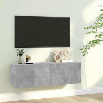 Vidaxl Tv Cabinet Concrete Grey 100X30X30 Cm Engineered Wood from B&Q