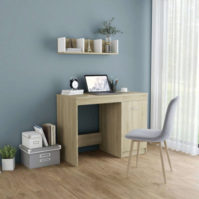 Vidaxl Desk Sonoma Oak 100X50x76 Cm Engineered Wood
