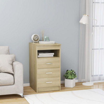 B&Q -  Drawer Cabinet Sonoma Oak 40X50X76 Cm Engineered Wood