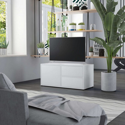 B&Q -  Tv Cabinet White 80X34X36 Cm Engineered Wood