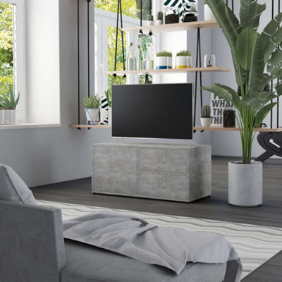 Vidaxl Tv Cabinet Concrete 80X34x36 Cm Engineered Wood Grey