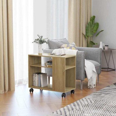 B&Q -  Side Table Sonoma Oak 70X35X55 Cm Engineered Wood Side Tables
