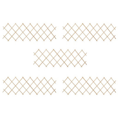 Vidaxl Trellis Fences 5 Pcs Firwood 180X60 Cm from B&Q