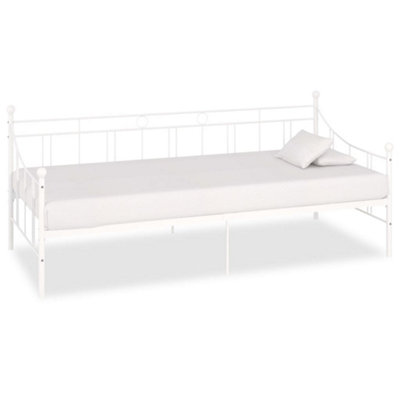 284668 Vidaxl Daybed Frame Without Mattress White Metal 90X200 Cm from B&Q