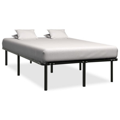 Vidaxl Bed Frame Without Mattress Black Metal 180X200 Cm Super King from B&Q
