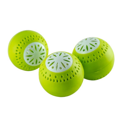 Geezy Refrigerator Deodoriser Balls Odour Remover Fresh Food Eco-Friendly Charcoal X3 from B&Q