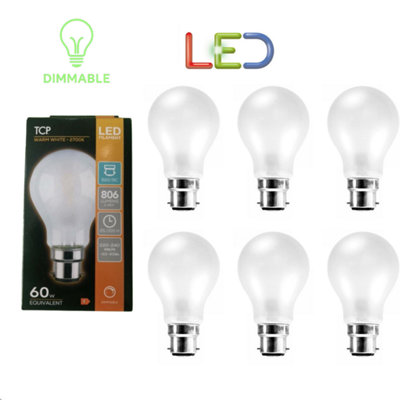 6 X Tcp Led Gls 8W Bc Light Bulb Lamp Bayonet Cap Warm White Dimmable B22 2700K from B&Q