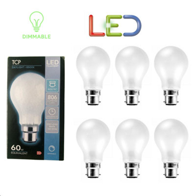 6 X Tcp Led Gls Bc 8W Light Bulb Lamp Daylight 6500K Dimmable B22 Bayonet Cap from B&Q