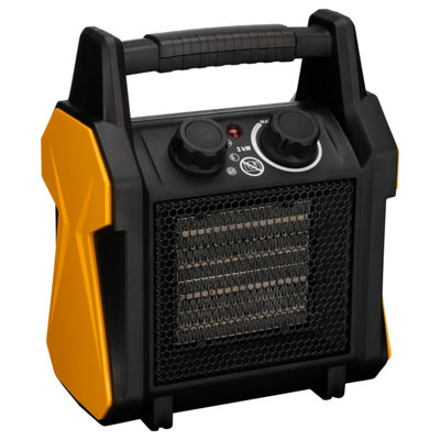 TCP Electric Space Portable Heater Ceramic 2000W Black Orange 2KW 240V PTC Heating 2 Heat Modes Overheat & Tip-Over Protection. Fast Heating for Home Office Workshop Warehouse Greenhouse Building Site - Image 6