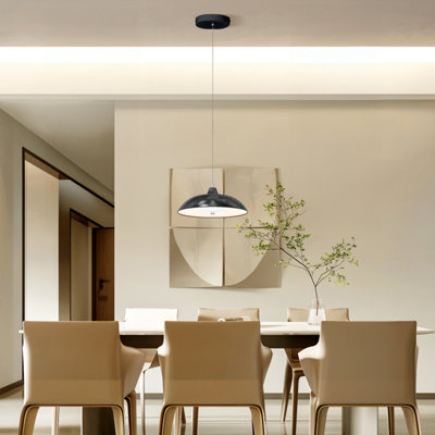 TCP Black Hanging Pendant Ceiling Light - Integrated LED - Adjustable White Light - Matt Black Finish - 1000 Lumens - Image 4
