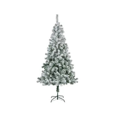 Kaemingk 6Ft 1.8M Rovinj Pine Snowy Artificial Christmas Tree Indoor
