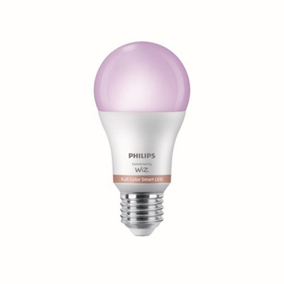 Philips E27 60W Led Rgb & Warm White To Cool White A60 Dimmable Smart Bulb from B&Q