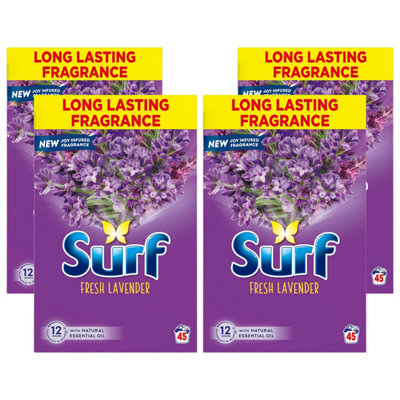 Surf Lavender & Spring Jasmine Laundry Powder, 180 Washes, 4Pk 2.25Kg