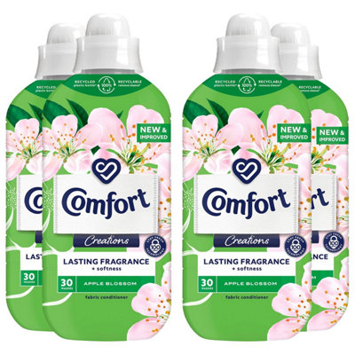 Comfort Fabric Conditioner Lasting Fragrance Apple Blossom 900Ml 30W4 Pack from B&Q