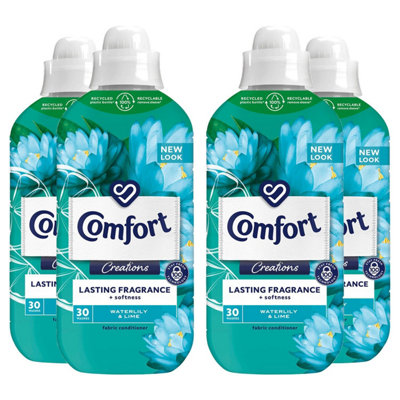 B&Q -  Fabric Conditioner Lasting Fragrance Waterlily & Lime 900Ml 30W4 Pack