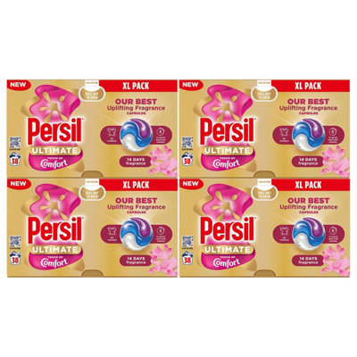 Persil Xl Ultimate Washing Capsules Touch Of Comfort Stain Removal 38W, 4 Pack