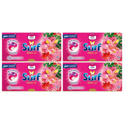 B&Q -  3 In 1 Laundry Washing Detergent Capsules Tropical Lily104 Washes4Pk