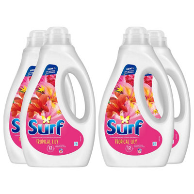Surf Laundry Washing Liquid Detergent Tropical Lily 3.78 Litre136 Washes4Pk from B&Q