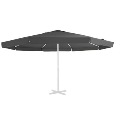 Walplus Anthracite Replacement Fabric For Outdoor Parasol 500 Cm