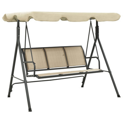 Walplus Garden Swing Chair With Canopy Anthracite And Sand from B&Q