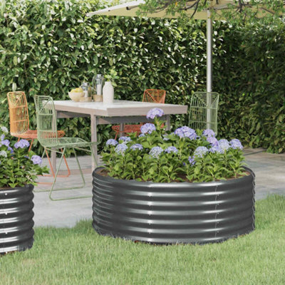 B&Q -  Garden Raised Bed Galvanised Steel 100X100X36 Cm Anthracite