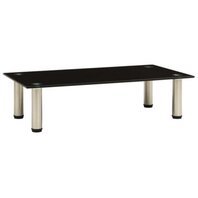 B&Q -  Tv Stand Black 60X35X17 Cm Tempered Glass