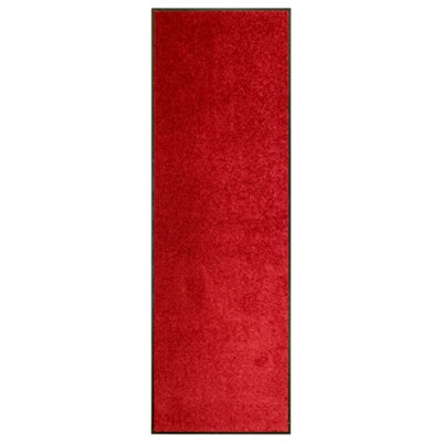 B&Q -  Doormat Washable Red 60 X 180 Cm