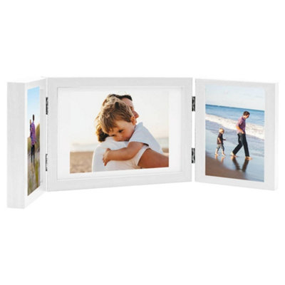 Walplus Trifold Photo Frame Collage White 28X18 Cm+2X