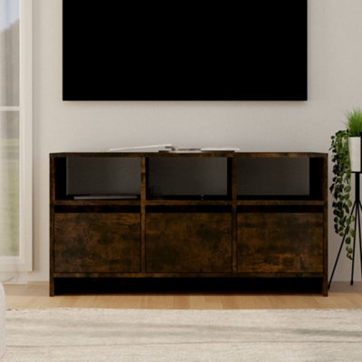 Walplus Tv Cabinet Smoked Oak 102X37.5x52.5 Cm Engineered Wood Size 3