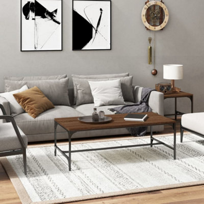 Walplus Coffee Table Brown Oak 100X50X35 Cm Engineered Wood
