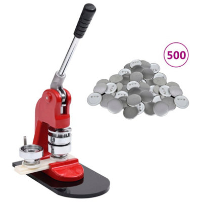 Walplus Badge Button Maker With 500 Pcs Pinback Button Parts 37 mm from B&Q