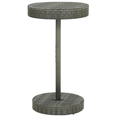 Vidaxl Garden Table Grey 60.5X106 Cm Poly Rattan from B&Q
