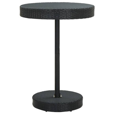 Vidaxl Garden Table Black 75.5X106 Cm Poly Rattan from B&Q