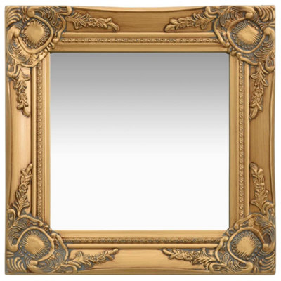 Vidaxl Wall Mirror Baroque Style 40X40 Cm Gold from B&Q