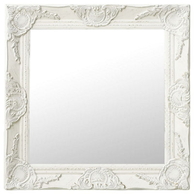B&Q -  Wall Mirror Baroque Style 50X50 Cm White - Image 3