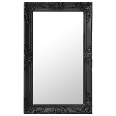 vidaXL Wall Mirror Baroque Style 50x80 cm Black - Image 3