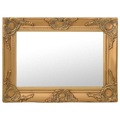 B&Q -  Wall Mirror Baroque Style 60X40 Cm Gold